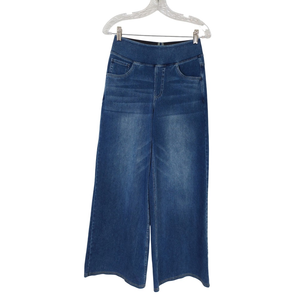 Halara Flex Denim Wide Leg Pants High Waisted Pull On Size Small NWT